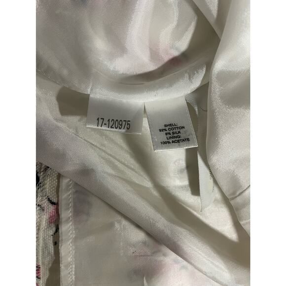 Ann Taylor Loft Floral Dress Womens Sz 10 Removable Straps White Pink *tiny flaw - Picture 10 of 10